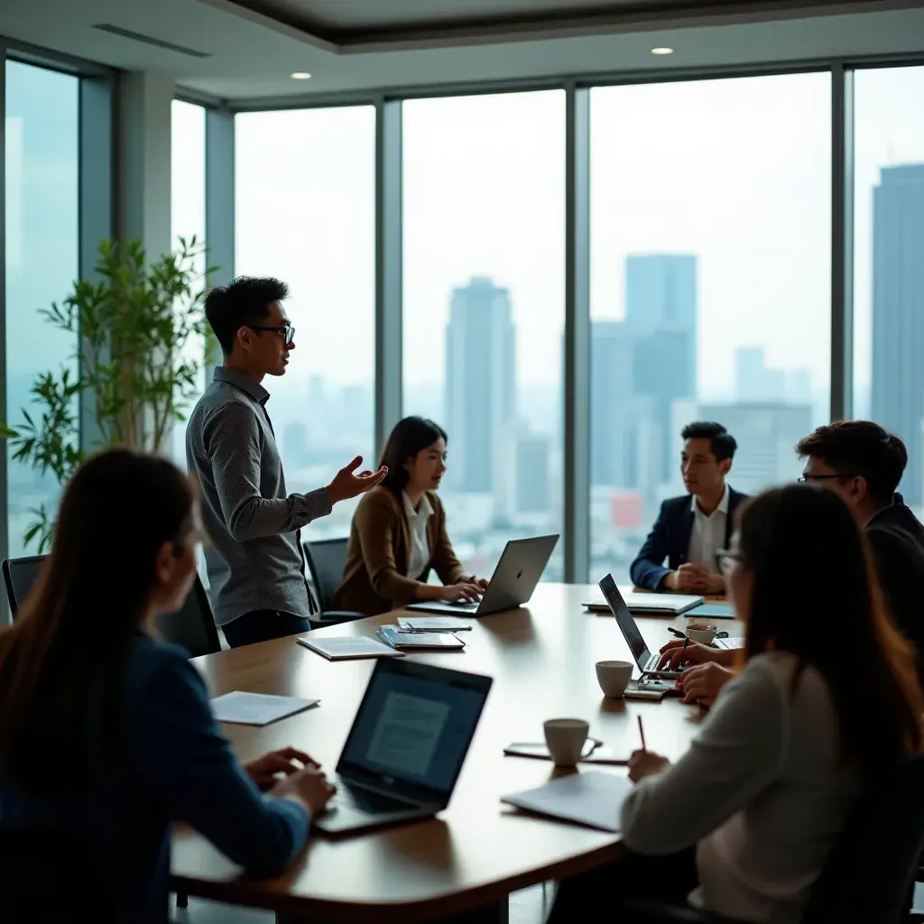 Professional team collaboration